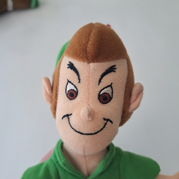 Disney Peter Pan Green and Brown Stuffed Animal 10 Inch - Picture 3 of 5